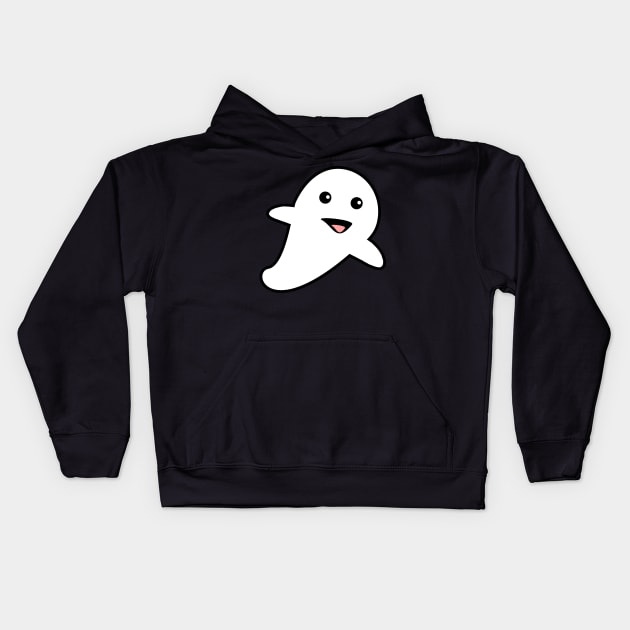 Cute Ghost Drawing for a Fun Halloween Kids Hoodie by McNutt